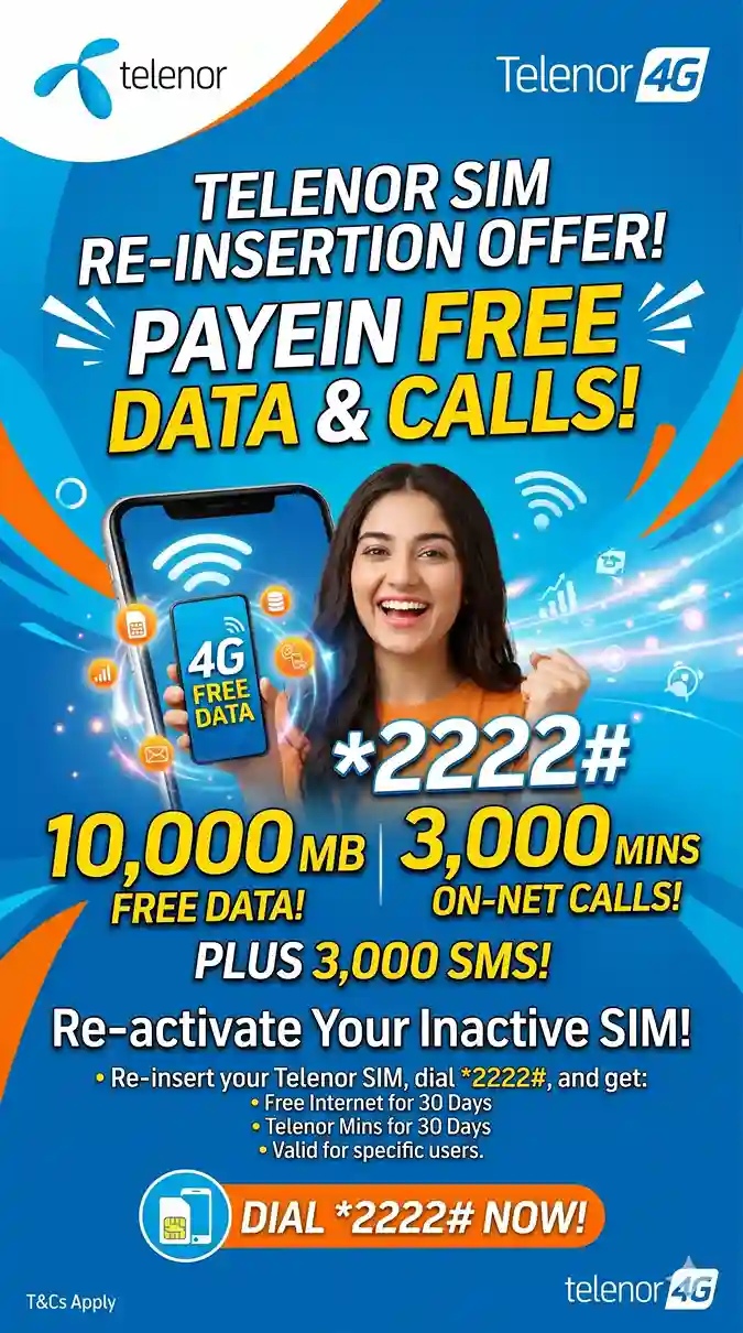 Telenor SIM Lagao Offer 2 telenor SIM activiation